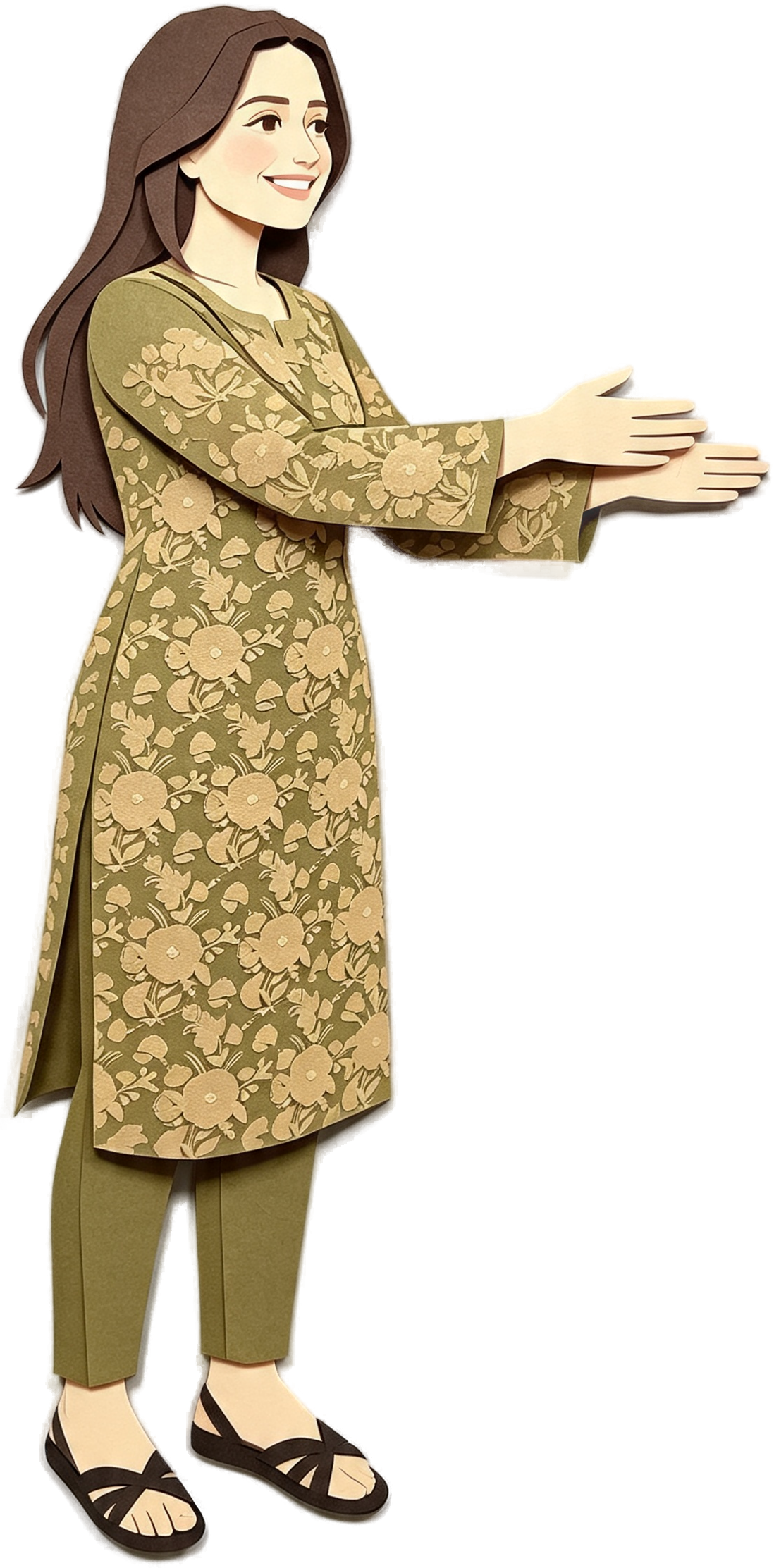 Meerab reaching toward Riaz