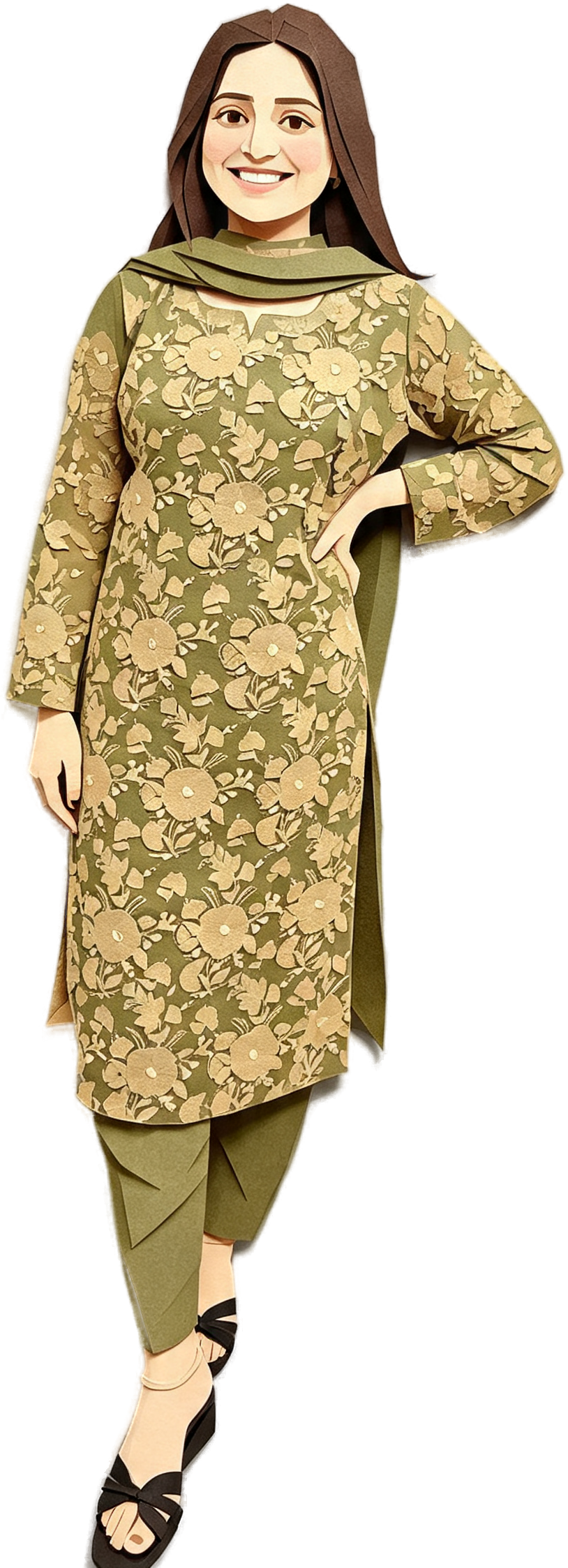 Meerab, sassy pose