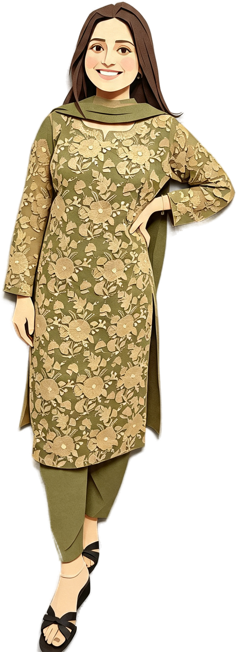 Meerab, sassy pose